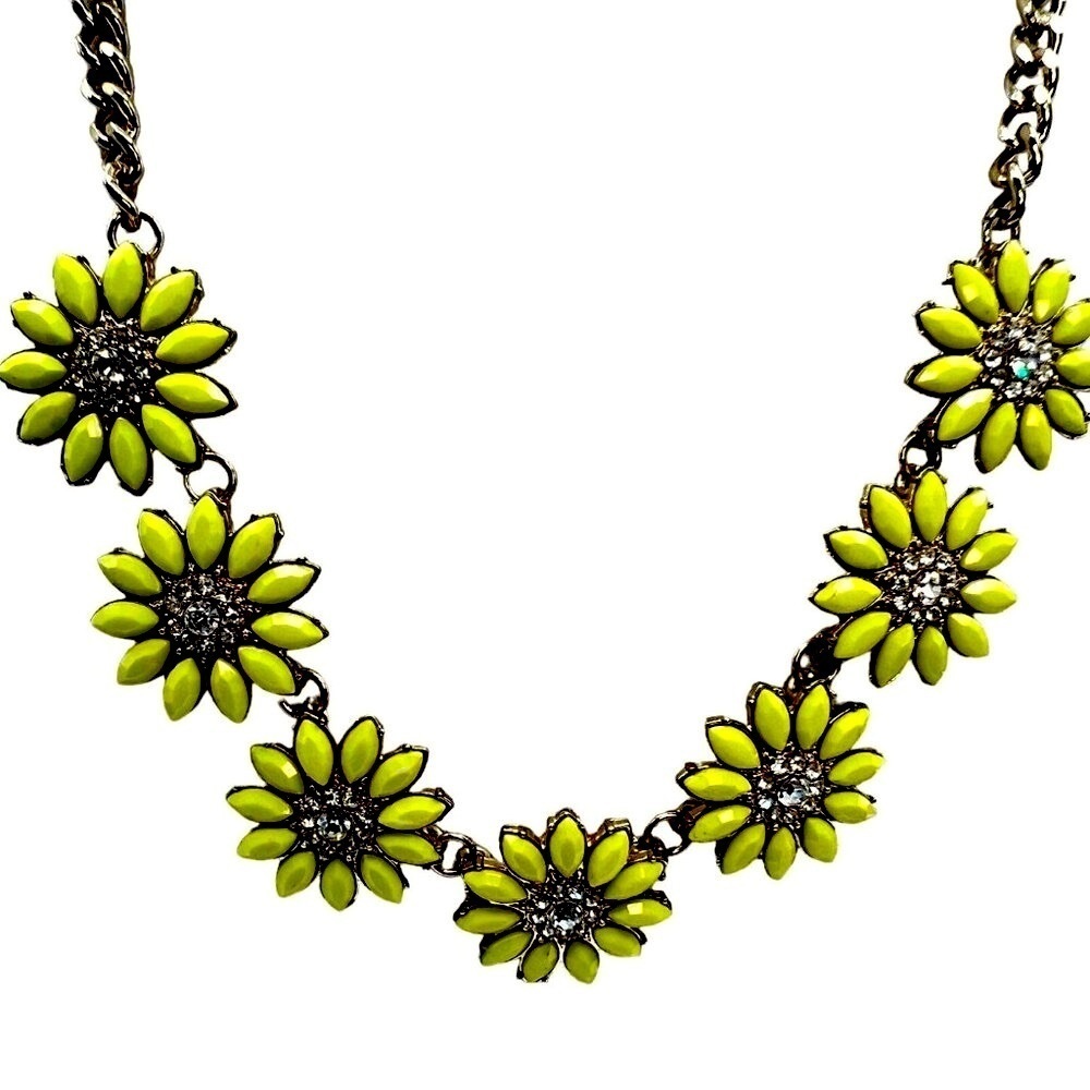 Vintage Yellow Daisy Necklace & Bangle Set A41 - Picture 2 of 9